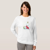 Yoga snewman kersttop t-shirt (Voorkant volledig)