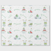 Yoga Snowman Wrapping Paper Cadeaupapier (Vlak)
