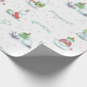 Yoga Snowman Wrapping Paper Cadeaupapier (Hoek)