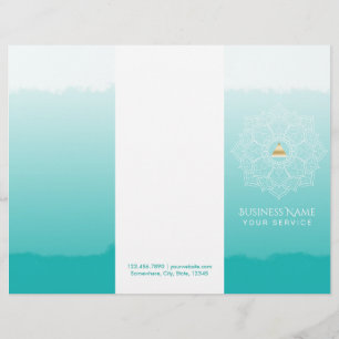 Yoga Spa Gold Triangle Mandala Waterverf Drievoudi