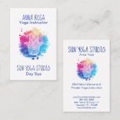 ** Yoga Spa Waterverf Hamsa Hand Visitekaartje (Voorkant / Achterkant)