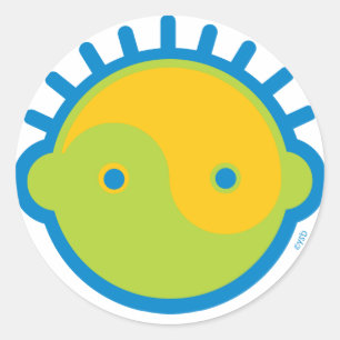 Yoga Speak Baby : Big Boy Yin-Yang Ronde Sticker
