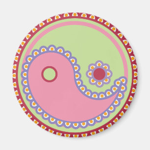 Yoga Speak Baby : Paisley Yin-Yang Magneet