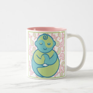 Yoga Speak Baby : Paisley Yoga Baby Tweekleurige Koffiemok