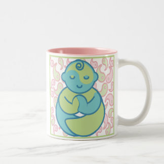 Yoga Speak Baby : Paisley Yoga Baby Tweekleurige Koffiemok