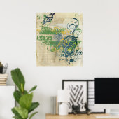 Yoga Speak: Groene liefdeschakra Poster (Thuiskantoor)