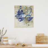Yoga Speak: Indigo Knowing Chakra Poster (Keuken)