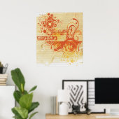 Yoga Speak: Oranje Creative Chakra Poster (Thuiskantoor)