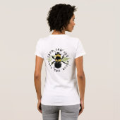 Yoga Speak : Sla de bijen op... Red de wereld! T-shirt (Achterkant volledig)