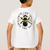 Yoga Speak : Sla de bijen op... Red de wereld! T-shirt (Achterkant)