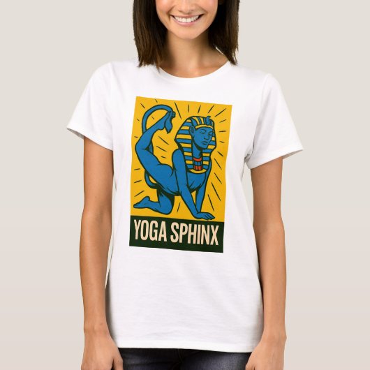 Yoga Sphinx - klassieke Pop kunst T-shirt (Voorkant)