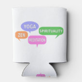 Yoga Spiritualiteit Zen Meditation Speech Bubbles Blikjeskoeler (Achterkant)