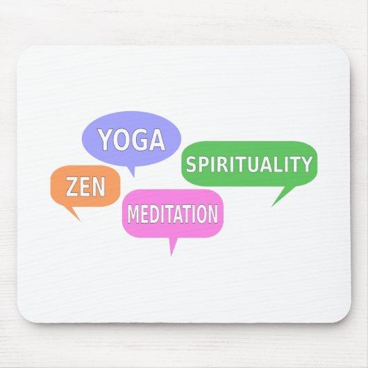 Yoga Spiritualiteit Zen Meditation Speech Bubbles Muismat (Voorkant)