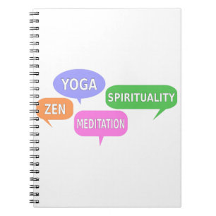 Yoga Spiritualiteit Zen Meditation Speech Bubbles Notitieboek