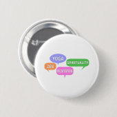 Yoga Spiritualiteit Zen Meditation Speech Bubbles Ronde Button 5,7 Cm (Voorkant /achterkant)
