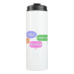 Yoga Spiritualiteit Zen Meditation Speech Bubbles Thermosbeker