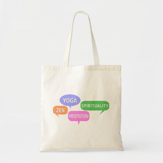 Yoga Spiritualiteit Zen Meditation Speech Bubbles Tote Bag (Voorkant)