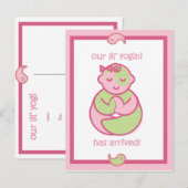 Yoga Spreek Baby: Lil' Yogini Briefkaart (Voorkant / Achterkant)