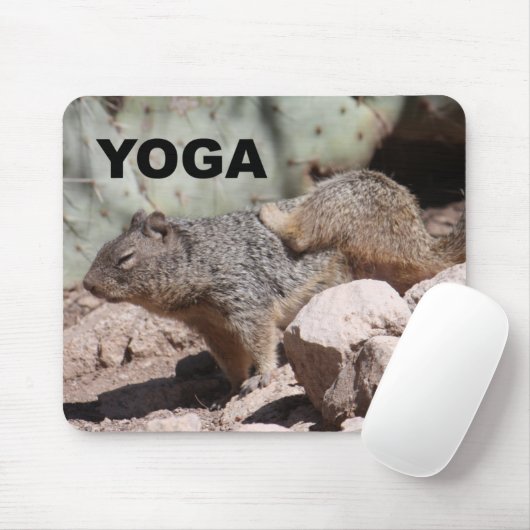 Yoga Squirrel Mousepad Muismat (Met muis)