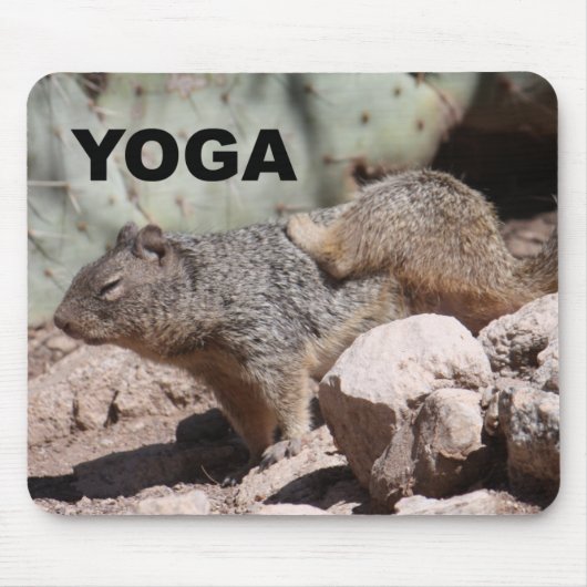 Yoga Squirrel Mousepad Muismat (Voorkant)