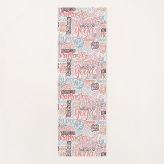 Yoga Staat van Mind-Hand-lettered Yoga Woord Colla Yogamat