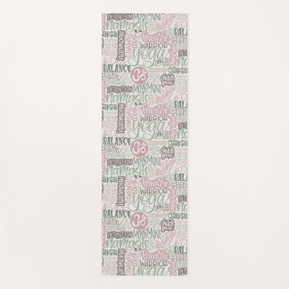 Yoga Staat van Mind-Hand-lettered Yoga Woord Colla Yogamat
