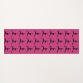 Yoga Standing Silhouette Lady Yogamat (Achterkant (horizontaal))