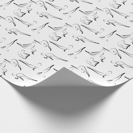 Yoga stelt patroon voor cadeaupapier (Hoek)