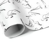 Yoga stelt patroon voor cadeaupapier (Rol Hoek)