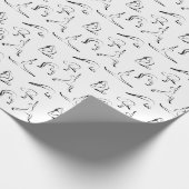 Yoga stelt patroon voor cadeaupapier (Hoek)