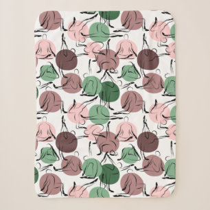 Yoga stelt patroon voor   Joga naadloos patroon 33 Sherpa Deken