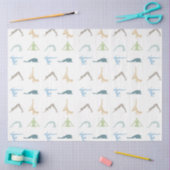 Yoga stelt silhouette mindfulness meditatie voor tissuepapier (Craft)