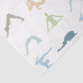 Yoga stelt silhouette mindfulness meditatie voor tissuepapier (Detail)