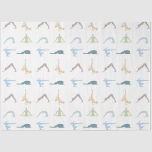 Yoga stelt silhouette mindfulness meditatie voor tissuepapier