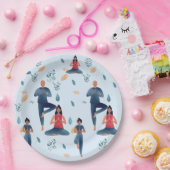 Yoga stemming papieren bordje (Feest)
