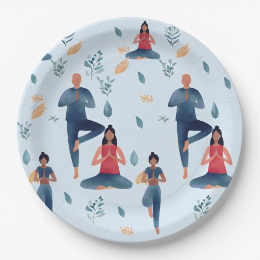 Yoga stemming papieren bordje (Voorkant)