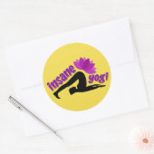 Yoga Sticker met Waanzinnige Yogi teken (Envelop)