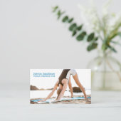 Yoga Stretch Fitness Visitekaartjes (Staand voorkant)