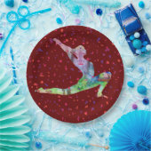 Yoga Stretching Waterverf Papieren Bordje (Feest)