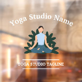 Yoga Studio bewerkbaar venster Cling Raamsticker (Vel 2)