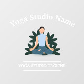 Yoga Studio bewerkbaar venster Cling Raamsticker (Vel)