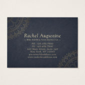 YOGA Studio Cadeaubon Blue en Gold Mandala Visitekaartjes (Achterkant)