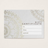 YOGA Studio Cadeaubon Blue en Gold Mandala Visitekaartjes (Voorkant)