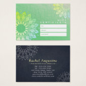 YOGA Studio Cadeaubon Gold Mandala Flowers Visitekaartje (Voorkant /achterkant)