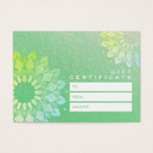 YOGA Studio Cadeaubon Gold Mandala Flowers Visitekaartje (Voorkant)