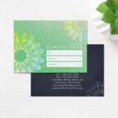 YOGA Studio Cadeaubon Gold Mandala Flowers Visitekaartje (Bureau)