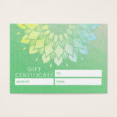 YOGA Studio Cadeaubon Gold Mandala Flowers Visitekaartje (Voorkant)