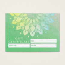 YOGA Studio Cadeaubon Gold Mandala Flowers