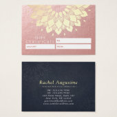 YOGA Studio Cadeaubon Gold Mandala Flowers Visitekaartje (Voorkant /achterkant)