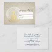 YOGA Studio Cadeaucertificaat - Easy Pose ZEN-symb Kortingskaartje (Voorkant / Achterkant)